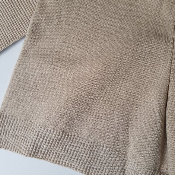 Beige Knit Short And Tee Set Soft Stretch Shorts And T-shirt Coordinates - Picture 11 of 15